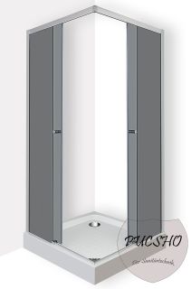 Душевой уголок Pucsho Platz Grey 5112 И0000094 90x90 с поддоном Ap 190